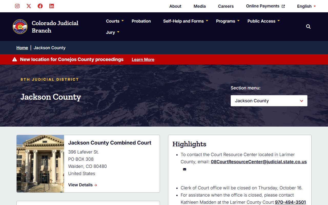 Jackson County District Court divorce decree information
