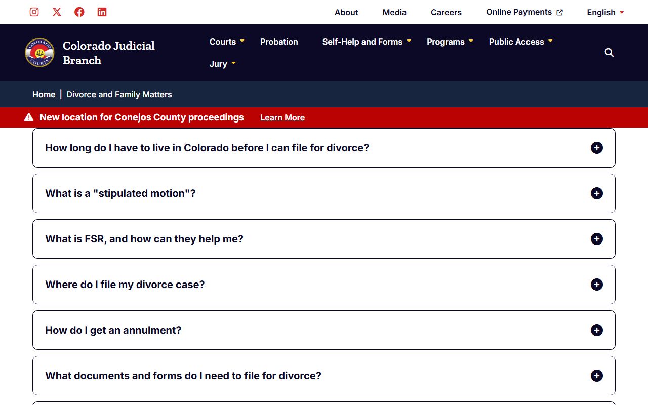 Colorado courts frequently asked questions about divorce decrees